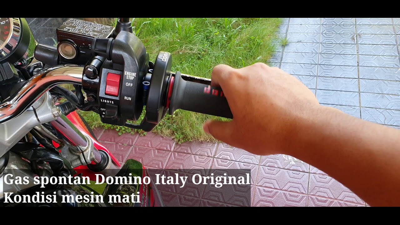 Gas Spontan Domino Italy Original terpasang di Kawasaki Ninja SS Simpanan
