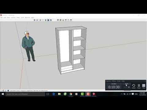 Vẽ tủ quần áo với sketchup đơn giản | Foci