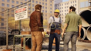 A WAY OUT Walkthrough Gameplay Part 7 - CONSTRUCTION SITE  (PS4 Pro)