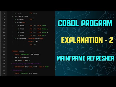 Mainframe Cobol program Explanation - 2 | Cobol practice program examples | #cobol #jcl  #db2 #vsam.