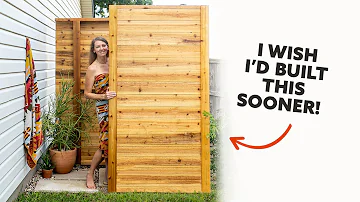 I Built An OUTDOOR SHOWER in our backyard! You need this!