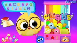 Learn Alphabet And Letters A B C D   Nursery Rhymes & Phonic Songs | Cartoons For Kids  Giligilis