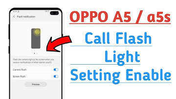 OPPO A5 / a5s Call Flash Light Setting Enable Without App