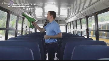 Electrostatic sprayers to be used at all bus hubs, various schools in the fall
