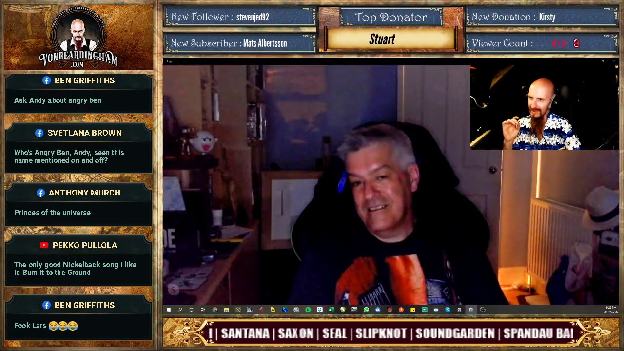 Highlight: Thursday, May 21, 2020 8:00 PM: INTERVIEW WITH ANDY SHAW