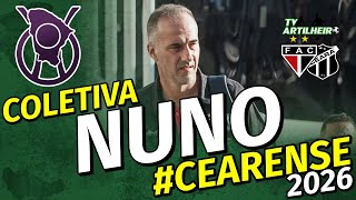 [Cearense '26] Coletiva Nuno Pereira | Pós-Jogo Ferroviário 1 X 5 Ceará | TV ARTILHEIRO