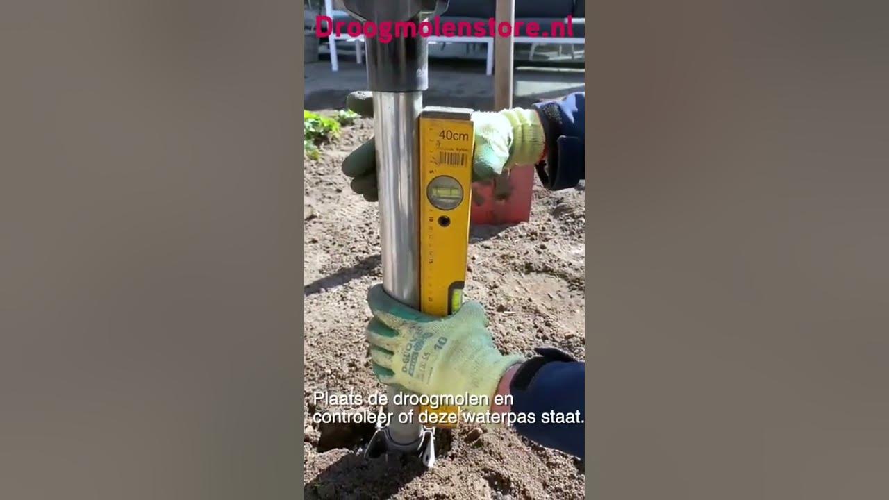 Normaal gesproken bedrag uit Grondanker droogmolen plaatsen tutorial | Droogmolenstore.nl - YouTube