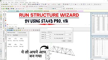 RUN STRUCTURE WIZARD METHOD in STAAD Pro | INFRA SKILL HUB
