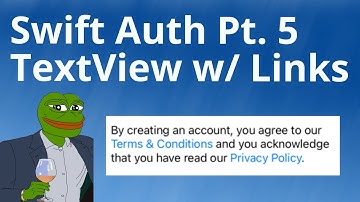 TextView Clickable Link - User Login with NodeJS or Firebase: Part 5 - UIKit Swift 5 Xcode