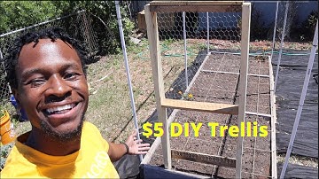 How to Make Easy and Cheap Trellis Out of Scrap Wood for Cucumbers, Tomatos, Peas, Beans & More!! P6