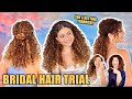 2 EASY BRIDAL CURLY HAIRSTYLES IDEAS (for long and short hair)