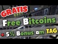 KOSTENLOS Bitcoin bekommen + 5% Bonus pro Tag  Bitcoin Mining #3