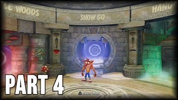 Crash Bandicoot 2 (N. Sane Trilogy) - 100% Walkthrough Part 4 [PS4] – Snow Go (Clear Gem)