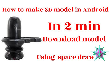 How to make 3D model of Shivling in Android using prisma 3D/spacedraw in 2min.