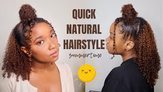 Natural Hairstyle | Half Up Half Down