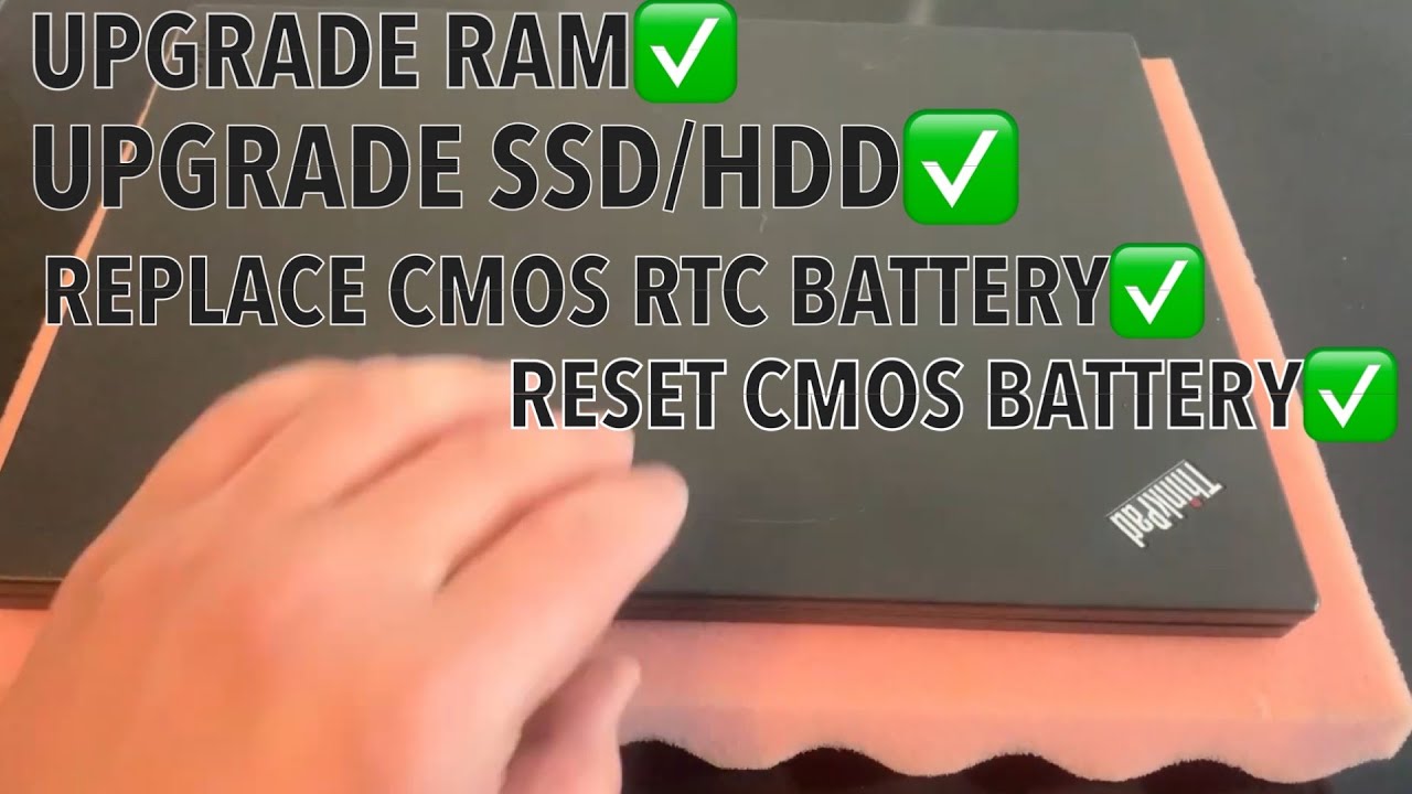 Lenovo Thinkpad L450, L460, L470 - How To Upgrade Ram, SSD/HDD, Replace  /Reset CMOS RTC Battery - YouTube