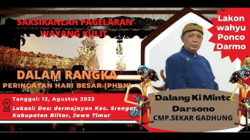 LIVE KI MINTO DARSONO (NEW SEKAR GADHUNG) LKN. WAHYU PANCA DARMA DI  DERMOJAYAN, BLITAR  12-08-2022