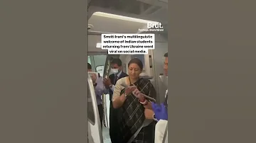 Smriti Irani’s Multilinguistic Welcome of Indian Students Returning From Ukraine