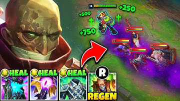 Singed but I have infinite healing and can tank the enemy team 1v5 (INVINCIBLE SINGED)