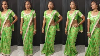 LOW WAIST SAREE DRAPING | LOW WAIST DRAPING TO LOOK TALL AND SLIM | saree drape | saree draping