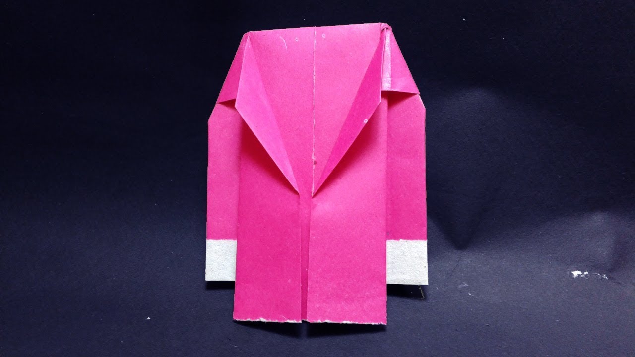 Paper Dress-How to make a Paper Coat Easy origami instructions step by ...