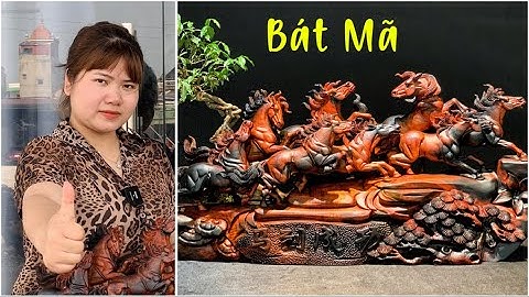 Báo giá Tượng tám con ngựa Mã đáo thành công gỗ trắc