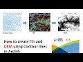 how to create tin and dem using contour lines in arcgis