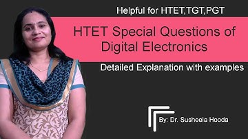 Part-13: HTET Special Questions of Digital Electronics |TGT|PGT|Gate|UGC-NET