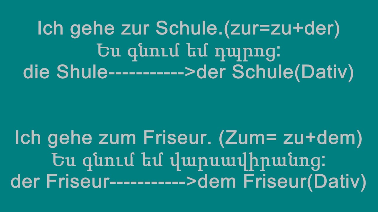 zu zur zum german präpositionen mit dativ YouTube