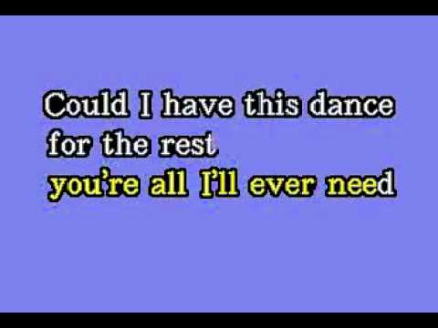 Dk053 15 Murray Anne Could I Have This Dance Karaoke Youtube