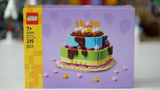 LEGO 40815 Birthday Party Cake Speed Build