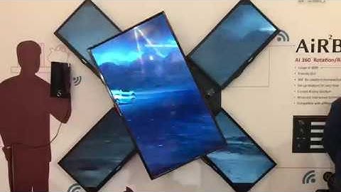ISE 2018【AiRBOX】AI 360 degree Rotation Irregular TV Walls Solution