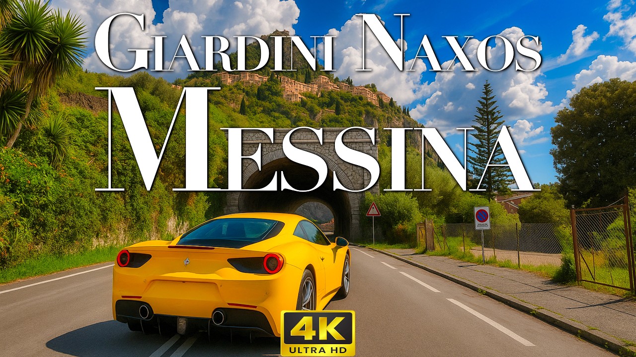 Road Giardini Naxos to Messina 🇮🇹 Relaxing drive | Beautiful Sicily Italy  4K 2025