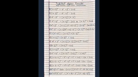 Important Algebraic Formula #maths #algebra # #trending #viral #youtubeshorts #shorts #learning #