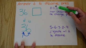 Mathématique - arrondir à la dizaine près (en regardant le chiffre à droite)