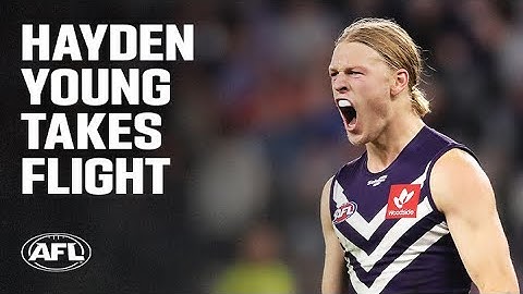 Hayden Young takes to the sky | AFL