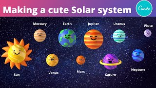 How to make 3D planets solar system design in Canva tutorial by DLC Ventures India screenshot 4