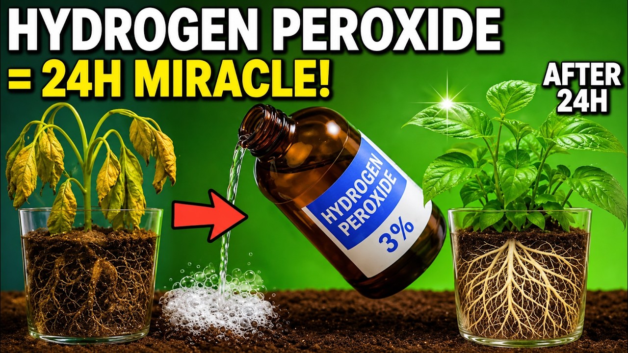 9 Powerful HYDROGEN PEROXIDE Tricks That Save Sick Plants in 24 Hours