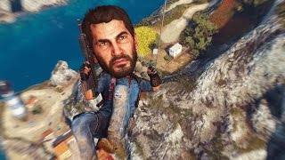 Rocket Powered Cow Gliding! - Just Cause 3