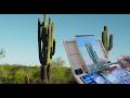 Painting a GIANT Saguaro at GOLDEN HOUR | Plein Air