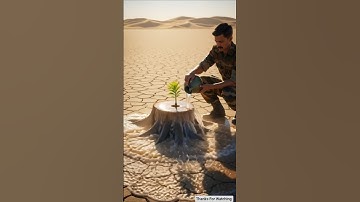 Soldier saved the mango tree from drying up by watering it 😭 #ai​ #plants​ #save​ #water​