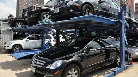 Installation process of double stack parking system