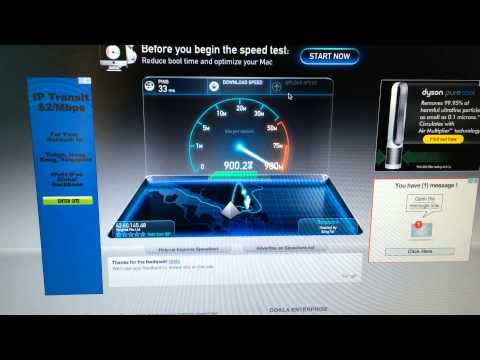 Singtel 1Gbps Fiber Line with Linksys WRT1200AC Wired throughput Test