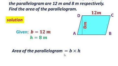 7th Maths  Measurements - parallelogram