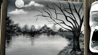 painting acrylic easy landscape tutorial beginners techniques paintings canvas drawing tutorials simple abstract