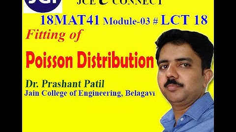 Fitting of Poisson Distribution | Probability Distribution | Dr Prashant Patil