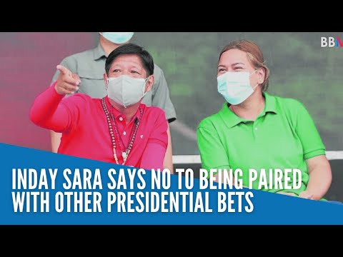 Inday Sara says no to being paired with other presidential bets