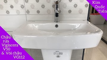 Chậu rửa lavabo V50 và Vòi chậu lavabo VG112 | VIGLACERA | KIM QUỐC TIẾN