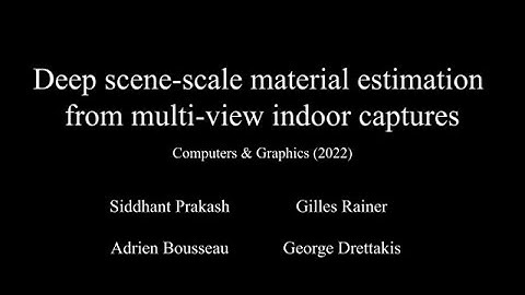 Deep Scene-scale Material Estimation from Multi-view Indoor Captures