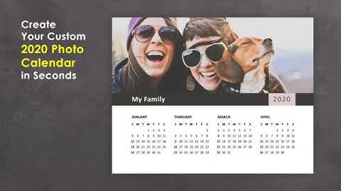 2020 Photo Calendar - PowerPoint Template -version L-001